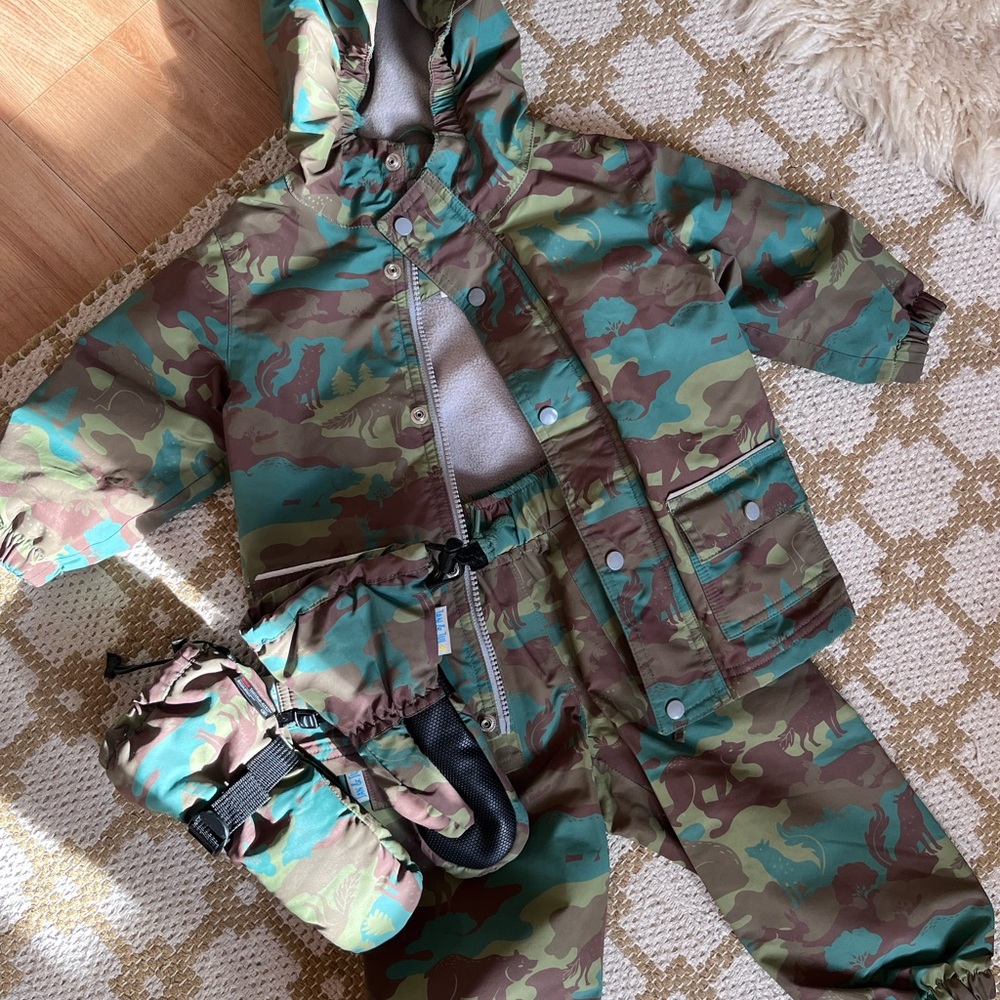 Jan & Jul Kids' Camouflage Jacket and Pants Set